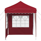 Pop-up Partyzelt 195 x 195 x 245 cm Bordeauxrot Oxford-Stoff