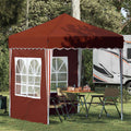 Pop-up Partyzelt 195 x 195 x 245 cm Terrakotta Oxford-Stoff