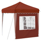 Pop-up Partyzelt 195 x 195 x 245 cm Terrakotta Oxford-Stoff