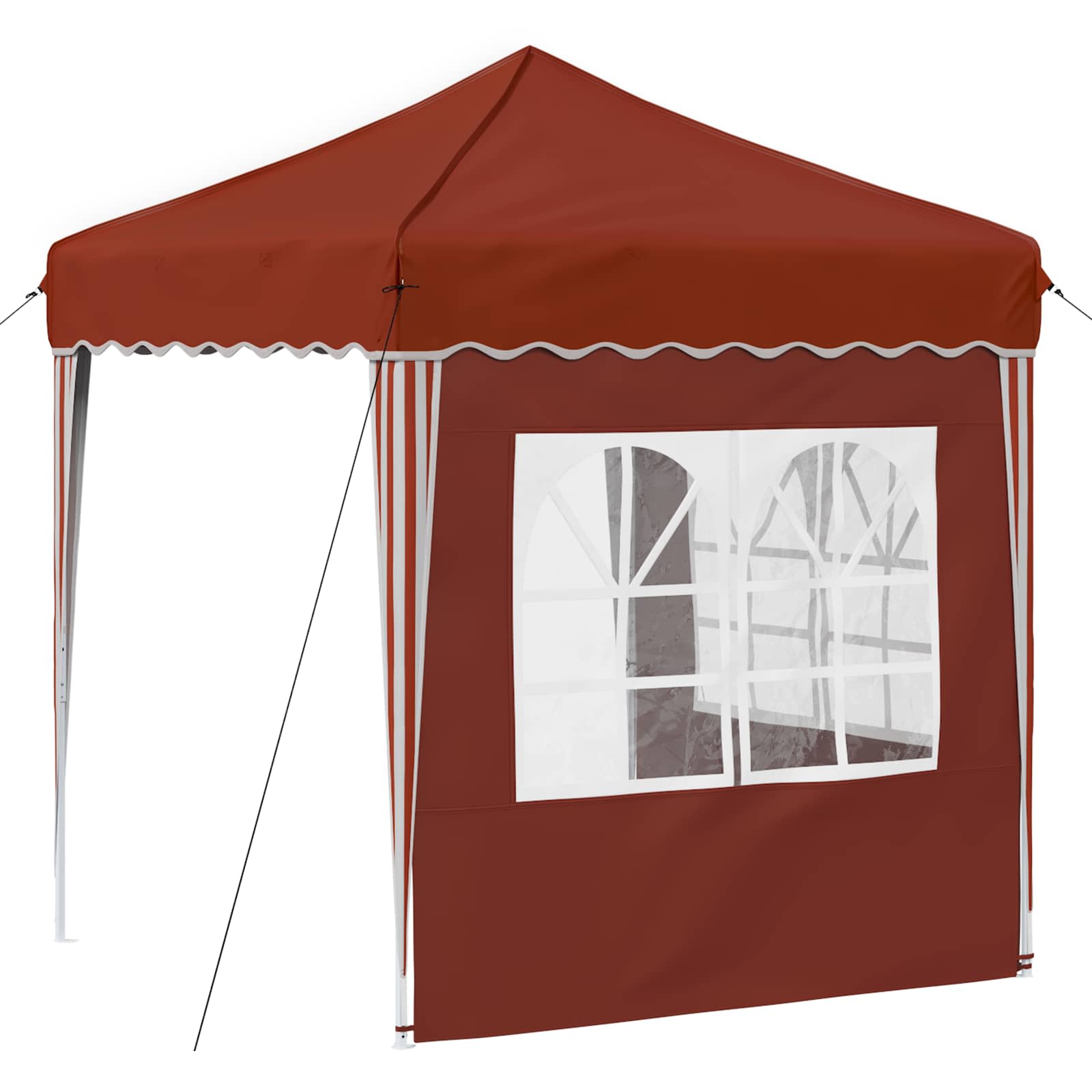 Pop-up Partyzelt 195 x 195 x 245 cm Terrakotta Oxford-Stoff