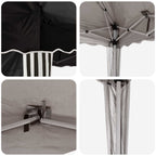 Pop-up Partyzelt 195 x 195 x 245 cm Schwarz Oxford-Stoff