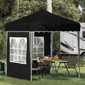 Pop-up Partyzelt 195 x 195 x 245 cm Schwarz Oxford-Stoff