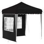 Pop-up Partyzelt 195 x 195 x 245 cm Schwarz Oxford-Stoff