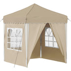 Pop-up Partyzelt 195 x 195 x 245 cm Creme Oxford-Stoff