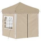 Pop-up Partyzelt 195 x 195 x 245 cm Creme Oxford-Stoff