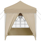 Pop-up Partyzelt 195 x 195 x 245 cm Creme Oxford-Stoff