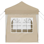 Pop-up Partyzelt 195 x 195 x 245 cm Creme Oxford-Stoff