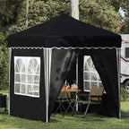 Pop-up Partyzelt 195 x 195 x 245 cm Anthrazit Oxford-Stoff