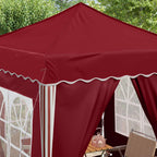 Pop-up Partyzelt 195 x 195 x 245 cm Bordeauxrot Oxford-Stoff