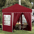 Pop-up Partyzelt 195 x 195 x 245 cm Bordeauxrot Oxford-Stoff