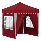 Pop-up Partyzelt 195 x 195 x 245 cm Bordeauxrot Oxford-Stoff
