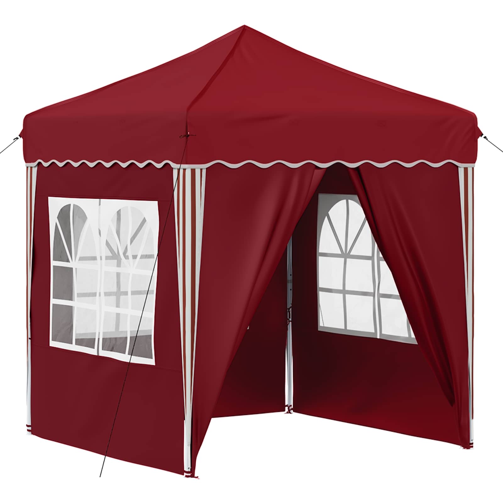 Pop-up Partyzelt 195 x 195 x 245 cm Bordeauxrot Oxford-Stoff