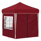 Pop-up Partyzelt 195 x 195 x 245 cm Bordeauxrot Oxford-Stoff