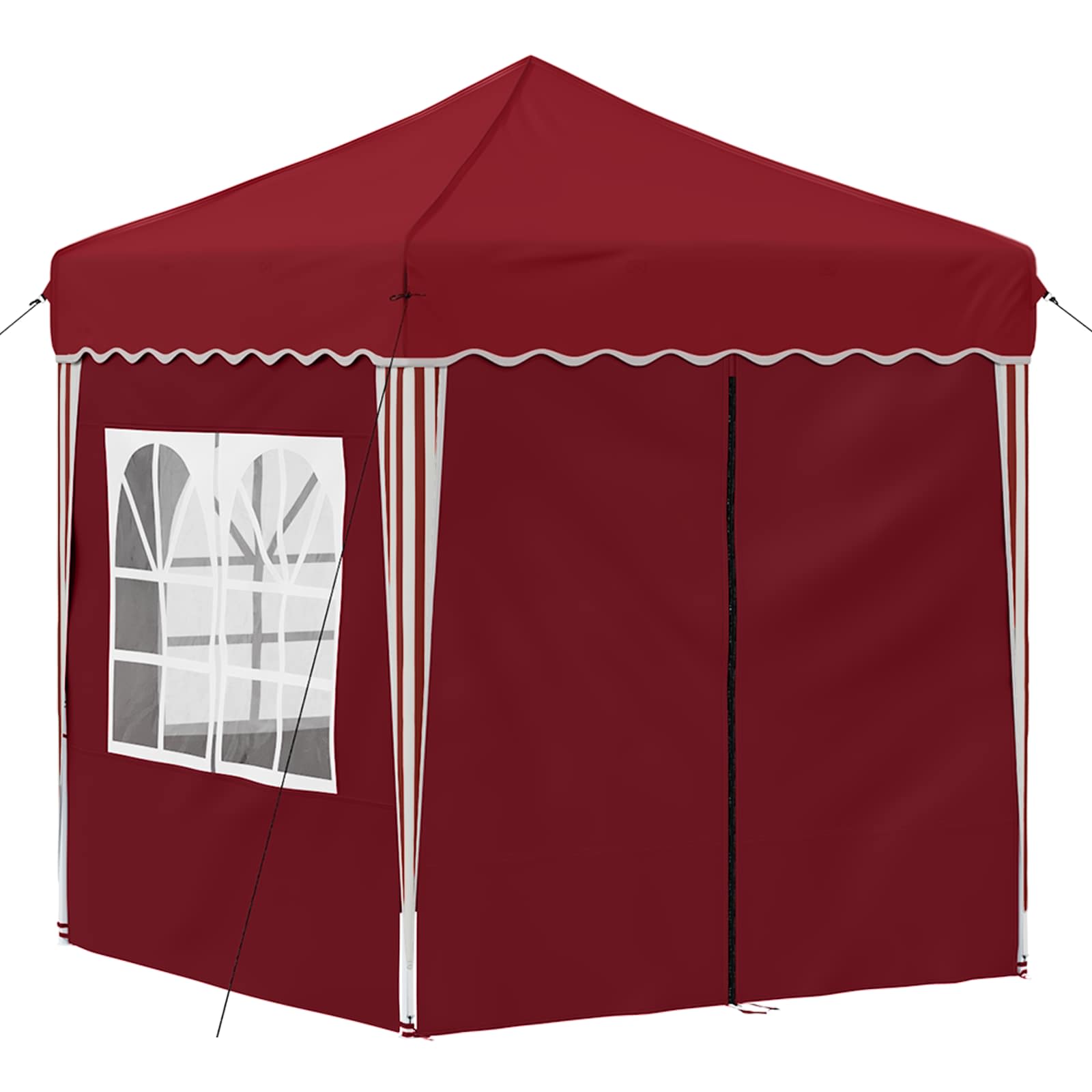 Pop-up Partyzelt 195 x 195 x 245 cm Bordeauxrot Oxford-Stoff