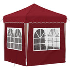 Pop-up Partyzelt 195 x 195 x 245 cm Bordeauxrot Oxford-Stoff