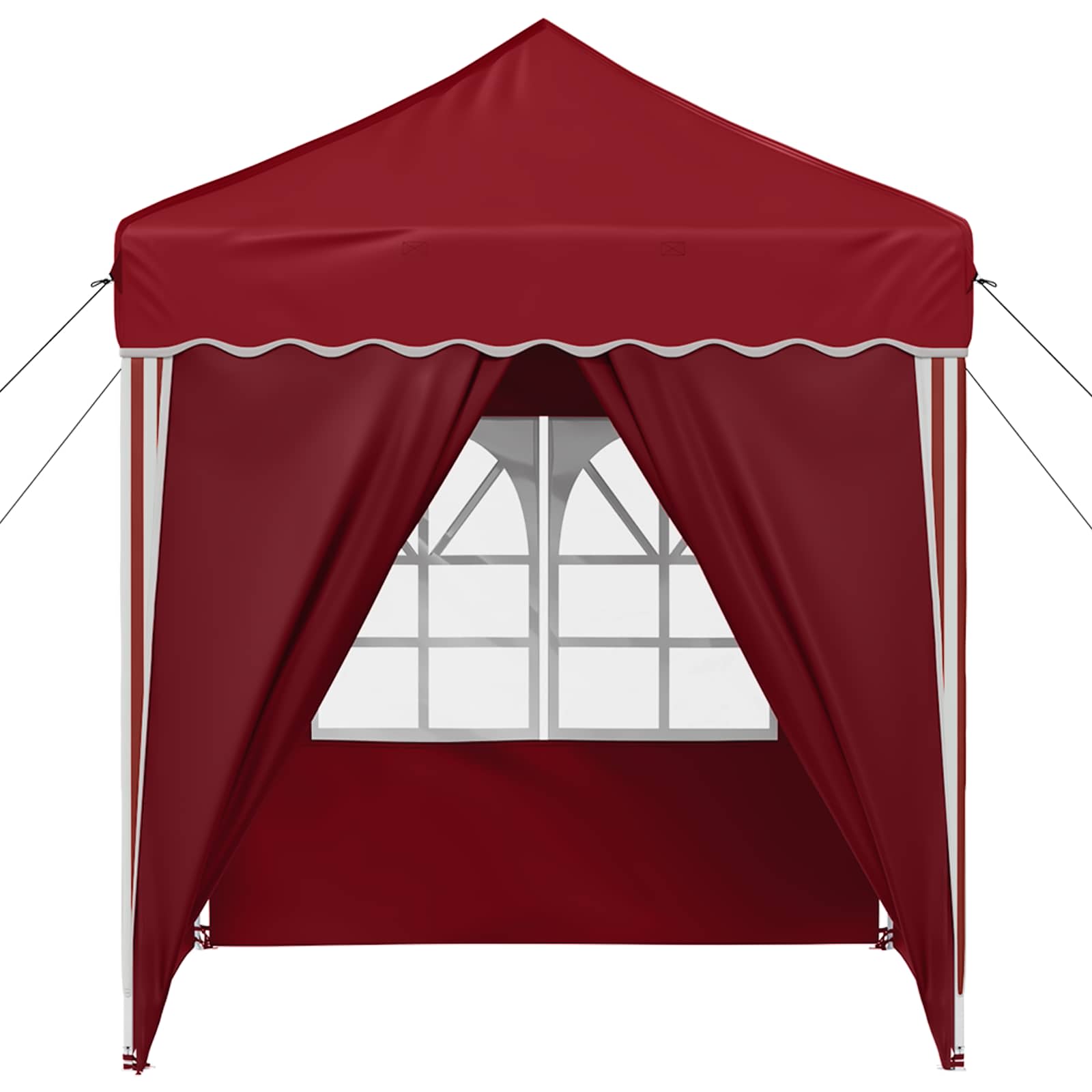 Pop-up Partyzelt 195 x 195 x 245 cm Bordeauxrot Oxford-Stoff