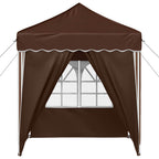 Pop-up Partyzelt 195 x 195 x 245 cm Braun Oxford-Stoff