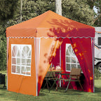 Pop-up Partyzelt 195 x 195 x 245 cm Orange Oxford-Stoff