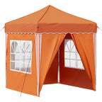 Pop-up Partyzelt 195 x 195 x 245 cm Orange Oxford-Stoff