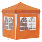 Pop-up Partyzelt 195 x 195 x 245 cm Orange Oxford-Stoff