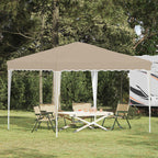 Pop-up Partyzelt 288 x 288 x 245 cm Creme Oxford-Stoff