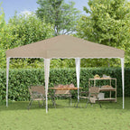 Pop-up Partyzelt 288 x 288 x 245 cm Creme Oxford-Stoff