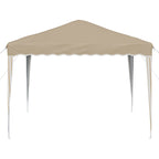 Pop-up Partyzelt 288 x 288 x 245 cm Creme Oxford-Stoff