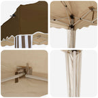 Pop-up Partyzelt 288 x 288 x 245 cm Taupe Oxford-Stoff