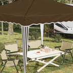 Pop-up Partyzelt 288 x 288 x 245 cm Taupe Oxford-Stoff