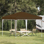 Pop-up Partyzelt 288 x 288 x 245 cm Taupe Oxford-Stoff
