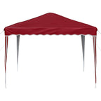 Pop-up Partyzelt 288 x 288 x 245 cm Bordeauxrot Oxford-Stoff