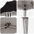Pop-up Partyzelt 288 x 288 x 245 cm Schwarz Oxford-Stoff
