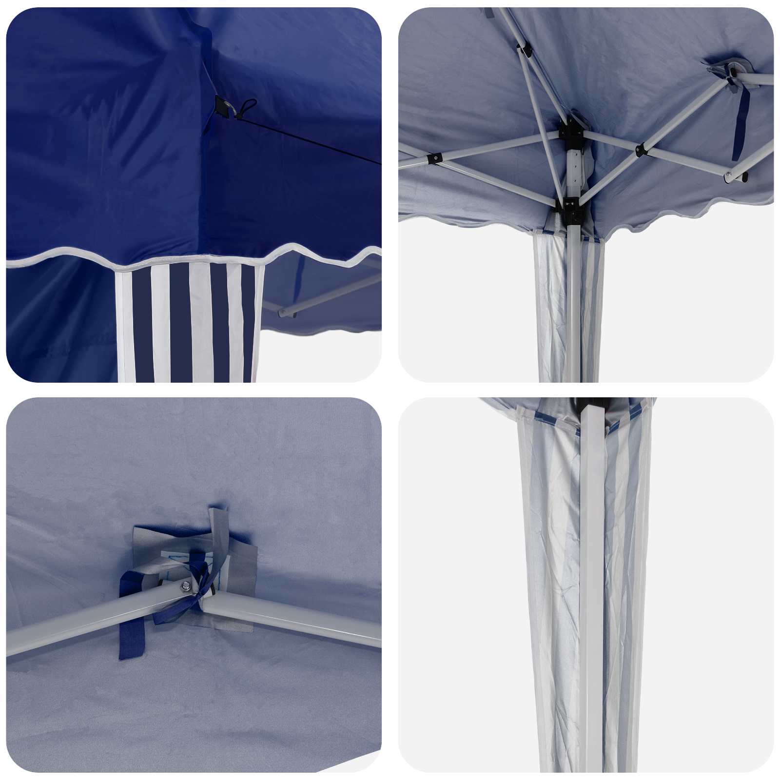 Pop-up Partyzelt 288 x 288 x 245 cm Blau Oxford-Stoff