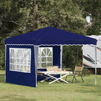 Pop-up Partyzelt 288 x 288 x 245 cm Blau Oxford-Stoff