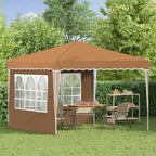Pop-up Partyzelt 288 x 288 x 245 cm Beige Oxford-Stoff