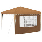 Pop-up Partyzelt 288 x 288 x 245 cm Beige Oxford-Stoff