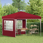 Pop-up Partyzelt 288 x 288 x 245 cm Bordeauxrot Oxford-Stoff