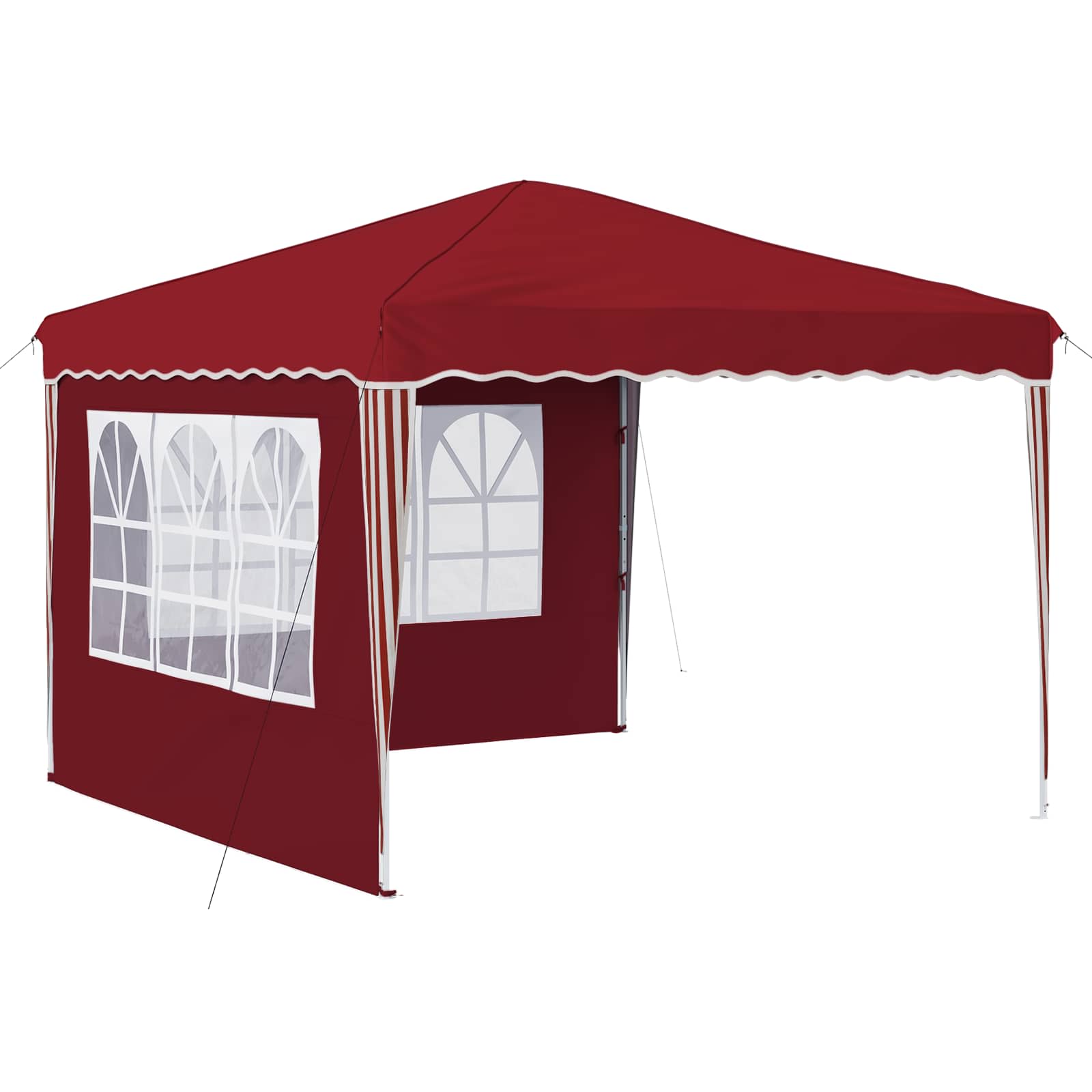 Pop-up Partyzelt 288 x 288 x 245 cm Bordeauxrot Oxford-Stoff