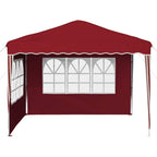 Pop-up Partyzelt 288 x 288 x 245 cm Bordeauxrot Oxford-Stoff