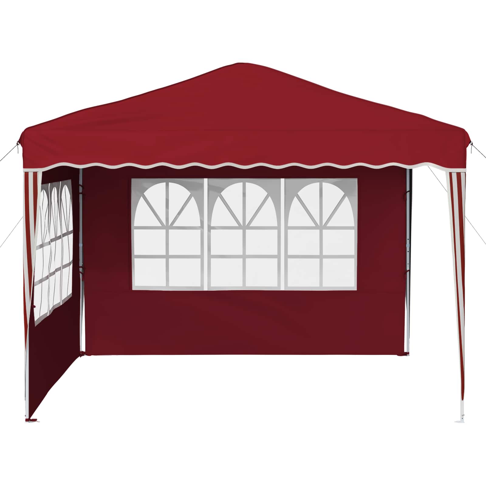 Pop-up Partyzelt 288 x 288 x 245 cm Bordeauxrot Oxford-Stoff