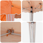 Pop-up Partyzelt 288 x 288 x 245 cm Orange Oxford-Stoff