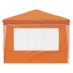Pop-up Partyzelt 288 x 288 x 245 cm Orange Oxford-Stoff
