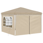 Pop-up Partyzelt 288 x 288 x 245 cm Creme Oxford-Stoff