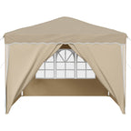 Pop-up Partyzelt 288 x 288 x 245 cm Creme Oxford-Stoff