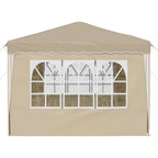 Pop-up Partyzelt 288 x 288 x 245 cm Creme Oxford-Stoff
