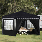 Pop-up Partyzelt 288 x 288 x 245 cm Anthrazit Oxford-Stoff