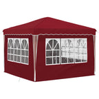 Pop-up Partyzelt 288 x 288 x 245 cm Bordeauxrot Oxford-Stoff