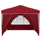 Pop-up Partyzelt 288 x 288 x 245 cm Bordeauxrot Oxford-Stoff
