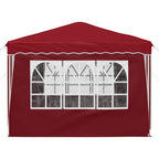 Pop-up Partyzelt 288 x 288 x 245 cm Bordeauxrot Oxford-Stoff
