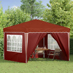 Pop-up Partyzelt 288 x 288 x 245 cm Terrakotta Oxford-Stoff